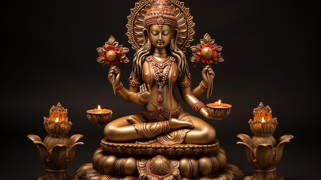 Statuetta di Diwali della dea indù Madre Lakshmi