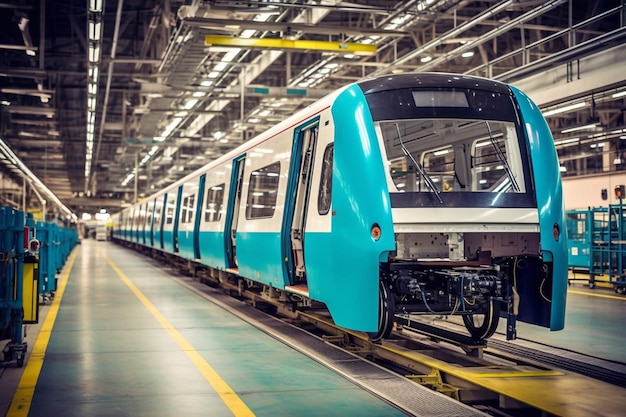 Stazione ferroviaria e treno Ferrovia con tonalità vintage IA generativa