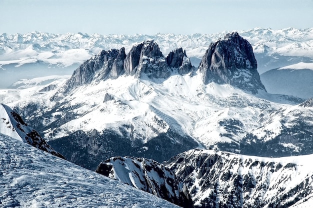 Stazione sciistica nelle Dolomiti italiane