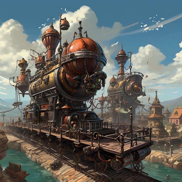 Steampunk Adventures Illustra uno steampunk