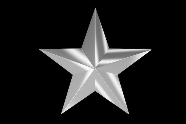 Stella d'argento matte isolata