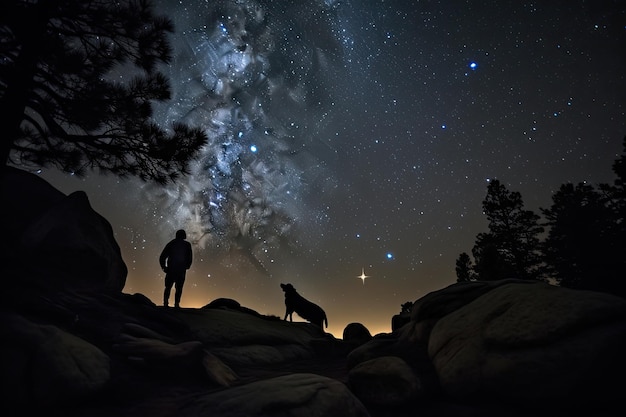 Stelle in armonia Le costellazioni in una serata incantata IA generativa