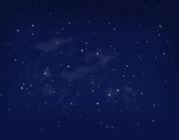 Stelle in un cielo blu notturno