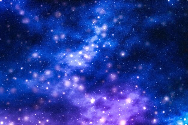 Stelle pianeta e galassia nel cosmo universo spazio e tempo viaggi scienza sfondo