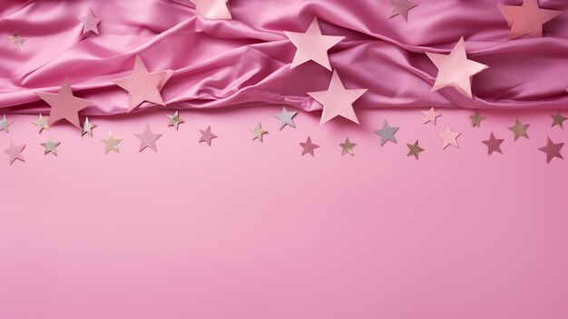 Stelle su sfondo rosa pastello trendy sfondo festivo per i tuoi progetti