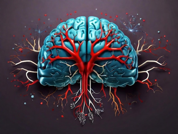 Stendardo della Giornata Mondiale del Parkinson con cervello e neurone