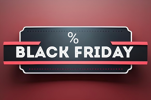 Stendardo nero e rosso del Black Friday