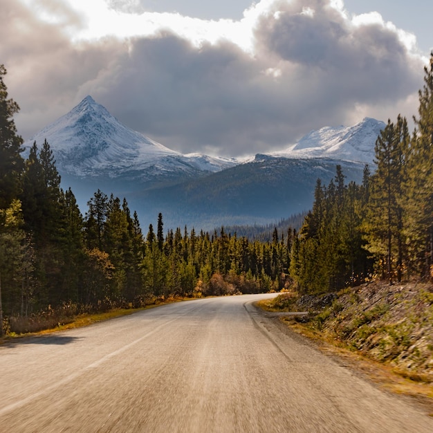 Stewart Cassiar Highway 37 in autunno BC Canada