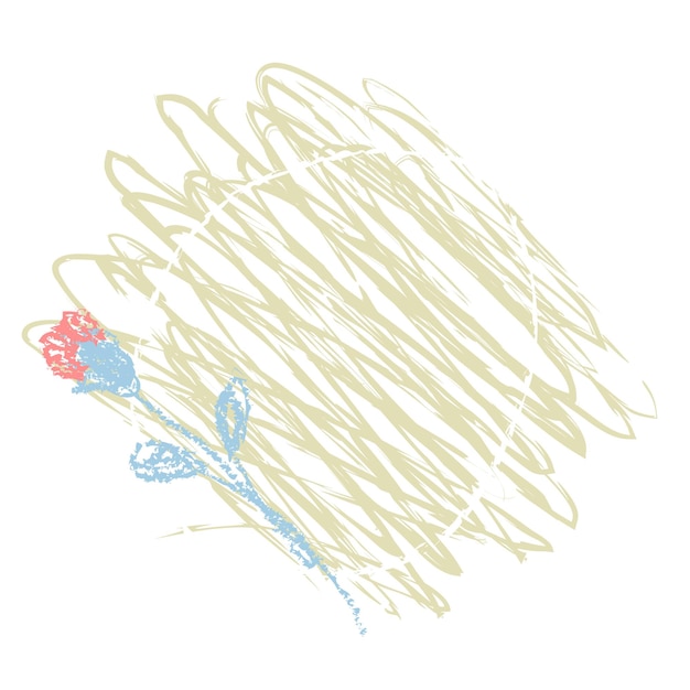 Sticker colorato png scribble drawing child crayon design sfondo trasparente
