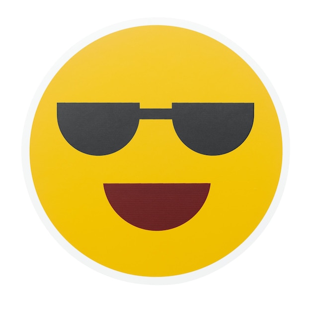Sticker con icona png di emoji per occhiali da sole sfondo trasparente