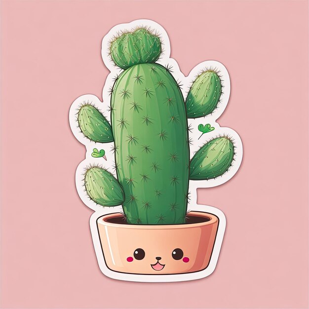 Sticker Delights Cactus Cub Caffè Icone di frutta e magia del logo