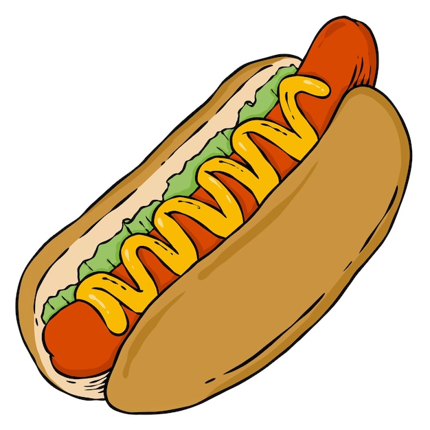 Sticker delizioso per hotdog png
