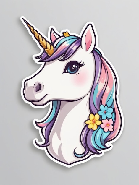 Sticker di design per magliette unicorno