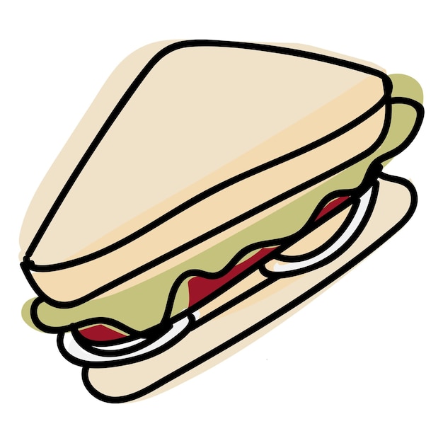 Sticker di illustrazione di panino di verdure Png sfondo trasparente