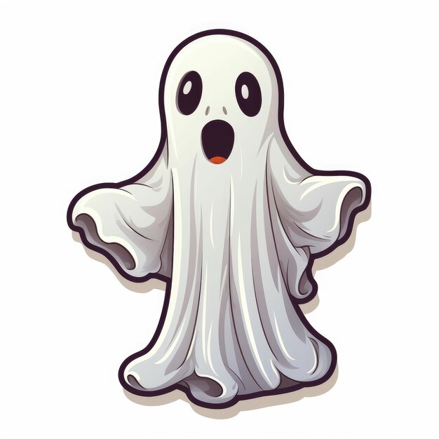 Sticker fantasma sullo sfondo bianco isolato