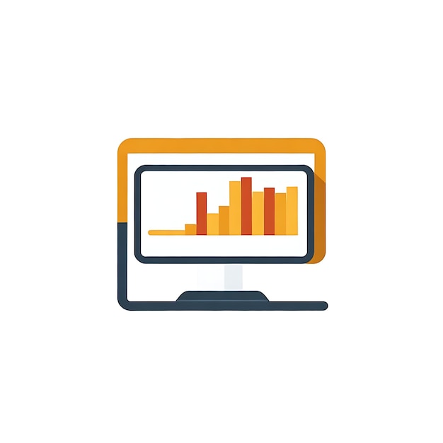 Sticker Monitor vector flat icon