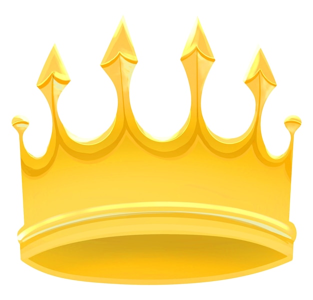 Sticker png a corona dorata sullo sfondo trasparente