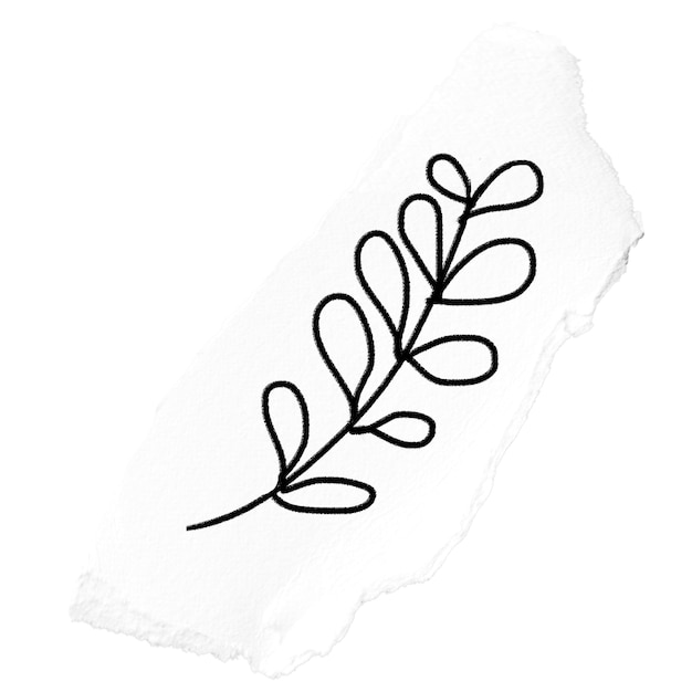Sticker png a foglio scarabocchiato carta strappata sfondo trasparente