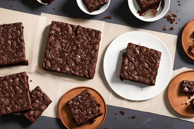 Sticky Toffee brownies arte generativa di AI