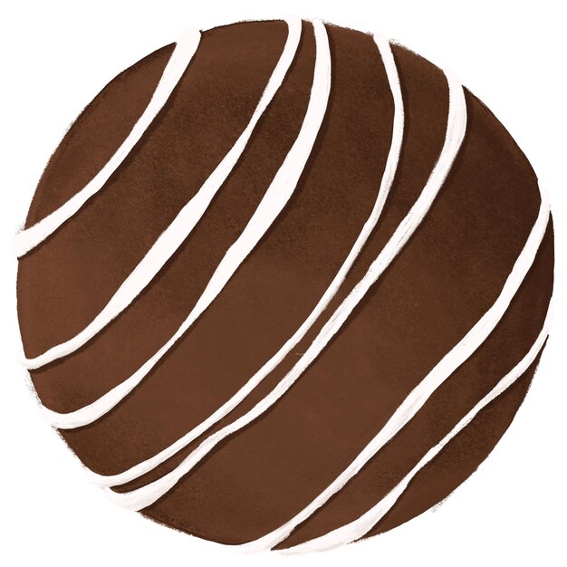 Stiker kue cokelat pop PNG latar belakang transparan