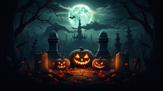 stile di carta cartone animato di sfondo di halloween
