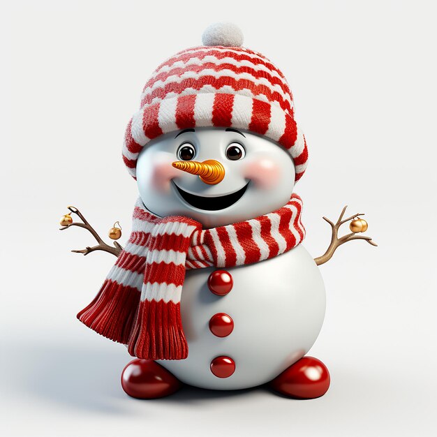 Stile di Natale dell'uomo di neve 3D