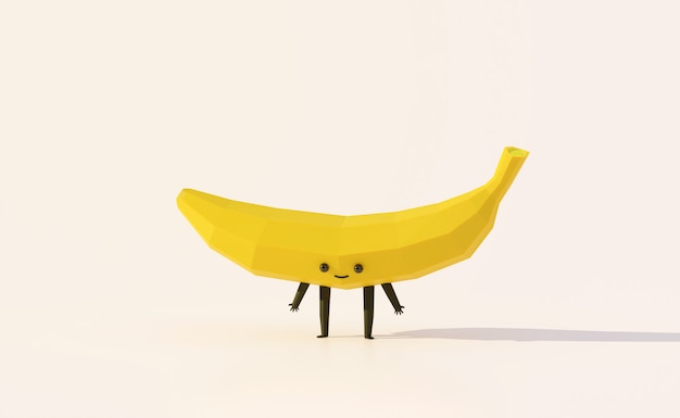 Stile divertente del fumetto della frutta della banana