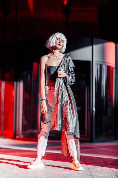 Stile futuristico Donna cyberpunk