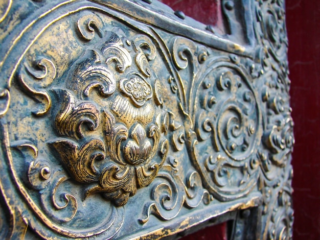 Stile storico Fusione in bronzo, porta con motivi in Cina