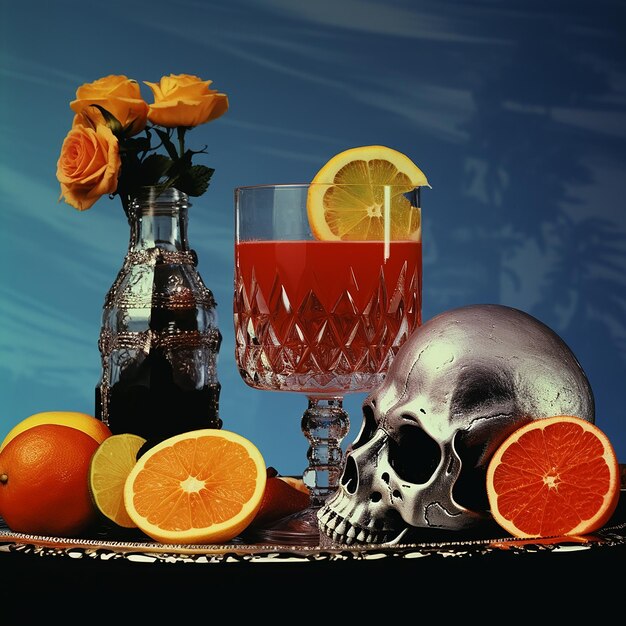 Stile tiziano della fotografia alimentare pop art di Vanitas