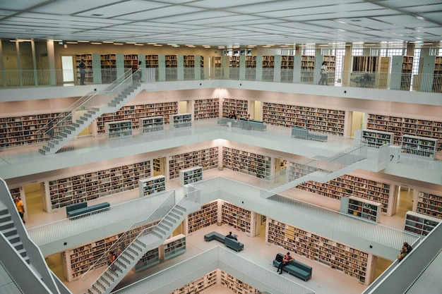 Stoccarda, Germania - La Biblioteca di Stoccarda (Stadtbiliothek Stuttgart) in Germania, è stata inaugurata nell'ottobre 2011