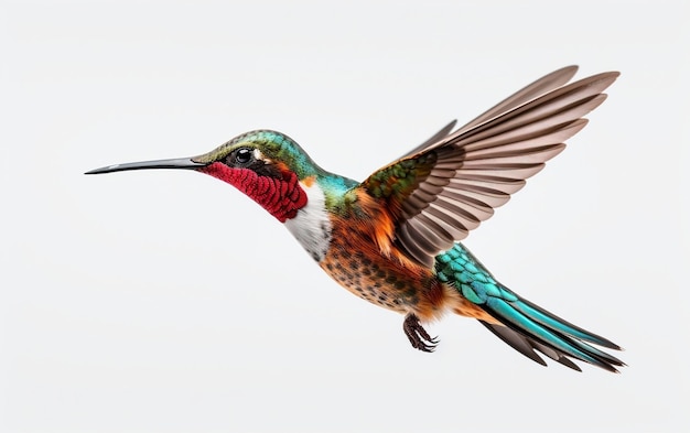 Stock di colibrì su sfondo isolato IA generativa