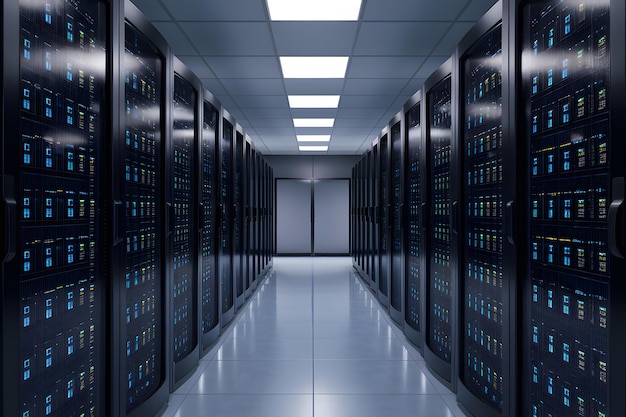 StockPhoto Moderno data center con server ad alta potenza concetto di big data