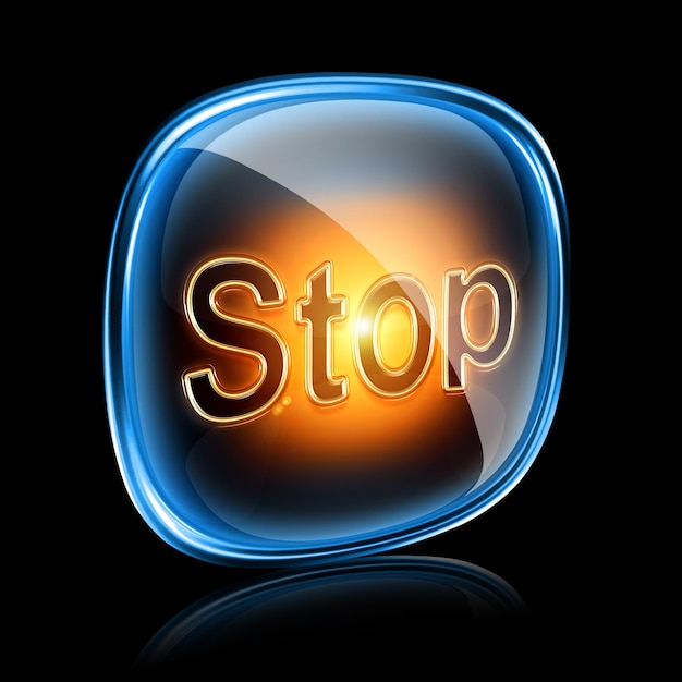 Stop icona al neon