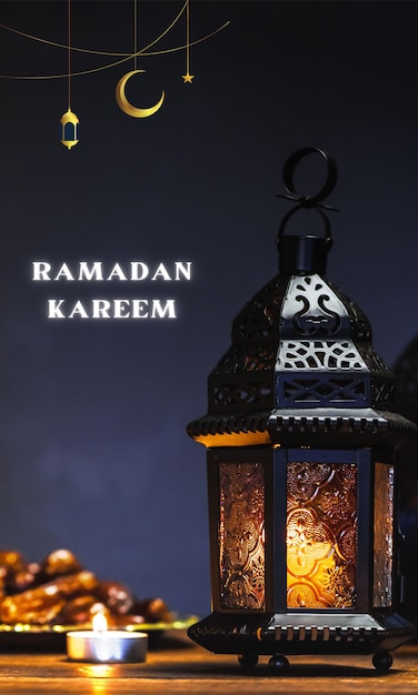 Storia di instagram islamica moderna ed elegante blu scuro