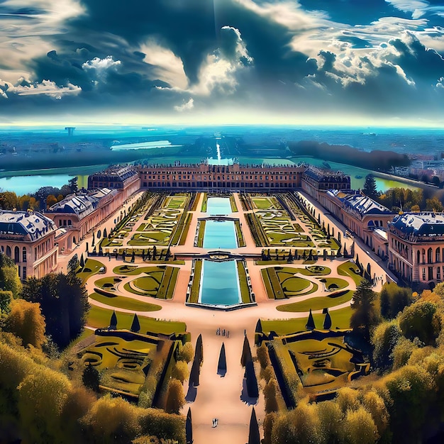 Storia e fatti della squisita Reggia di Versailles Collezione esclusiva FreePik
