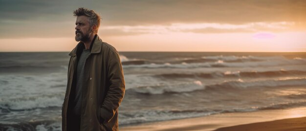 Storia fotografica Un uomo un oceano e la luce del mattino