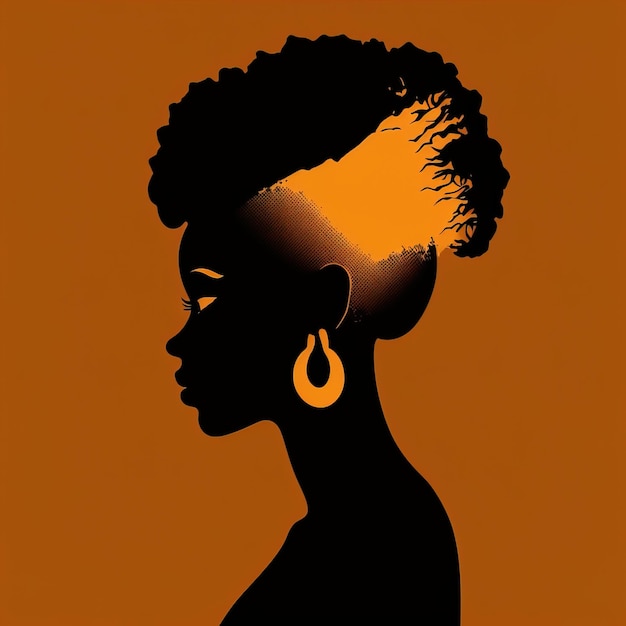 Storia nera o celebrazione della festa della donna Arte illustrativa dell'orgoglio generativo ai