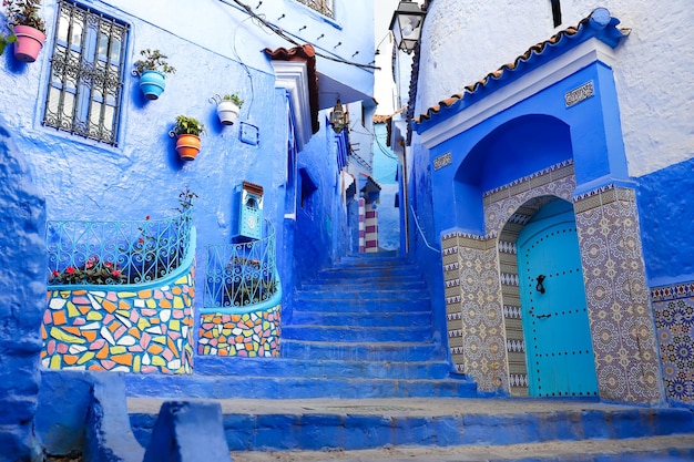 Strada a Chefchaouen in Marocco