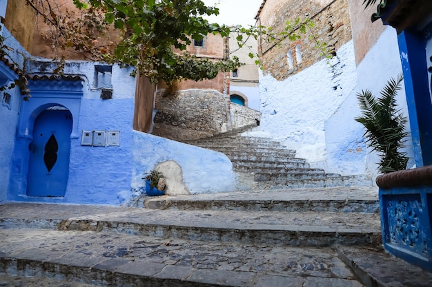 Strada a Chefchaouen in Marocco