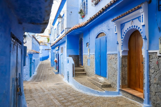 Strada a Chefchaouen in Marocco