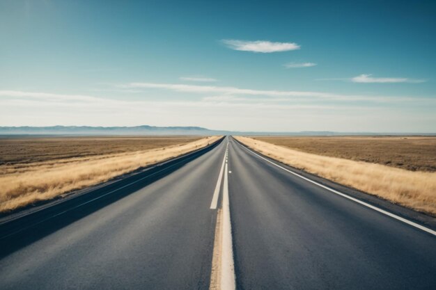 Strada asfaltata e cielo