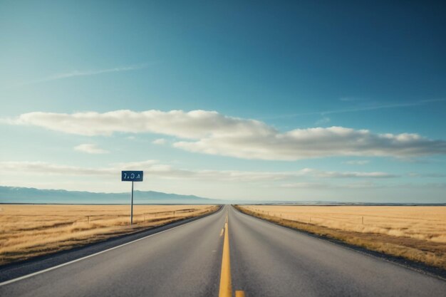 Strada asfaltata e cielo