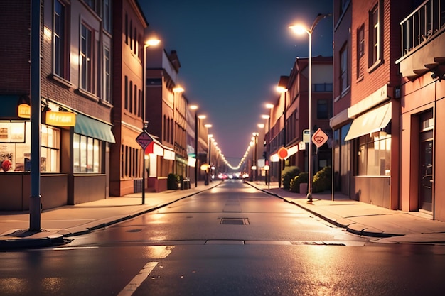 Strada della città strada linea di traffico incrocio strada luci bella città sfondo carta da parati