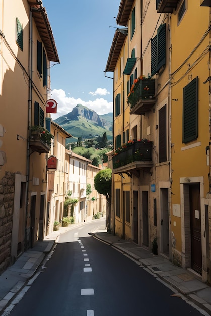 strada in Italia città vecchia