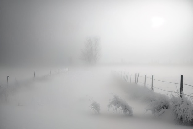 Strada innevata in inverno