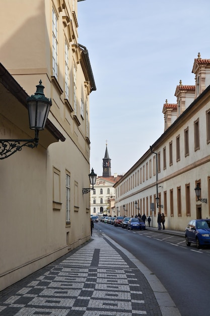 Strada nel quartiere di Praga di Mala Strana