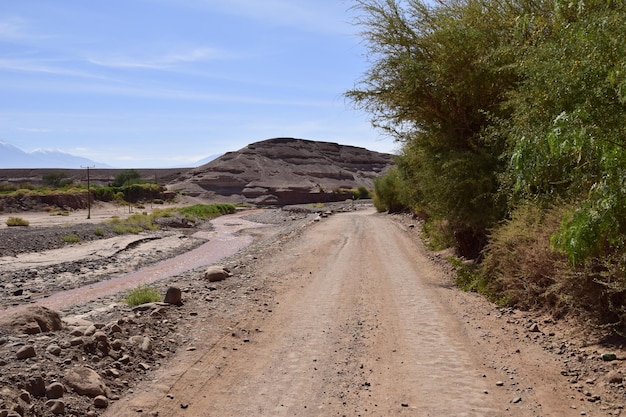 Strada nella città di San Pedro de Atakama e dintorni Cile America Latina