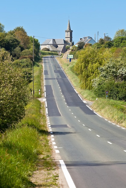 Strada rurale in Francia occidentale