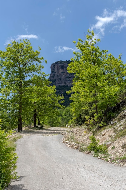 Strada rurale nella regione delle montagne Tzoumerka Epiro Grecia